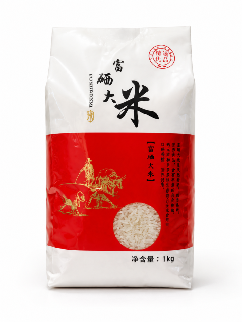 Riz blanc chinois Fuxi à grains courts, 1 kg