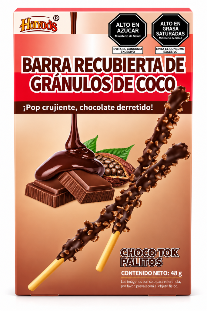 Hilda’s Choco Tok Palitos Bâtonnets Croustillants Chocolat & Coco 48g